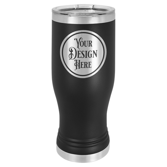 20oz Stainless Steel Pilsner Glass - Custom Laser Engraved