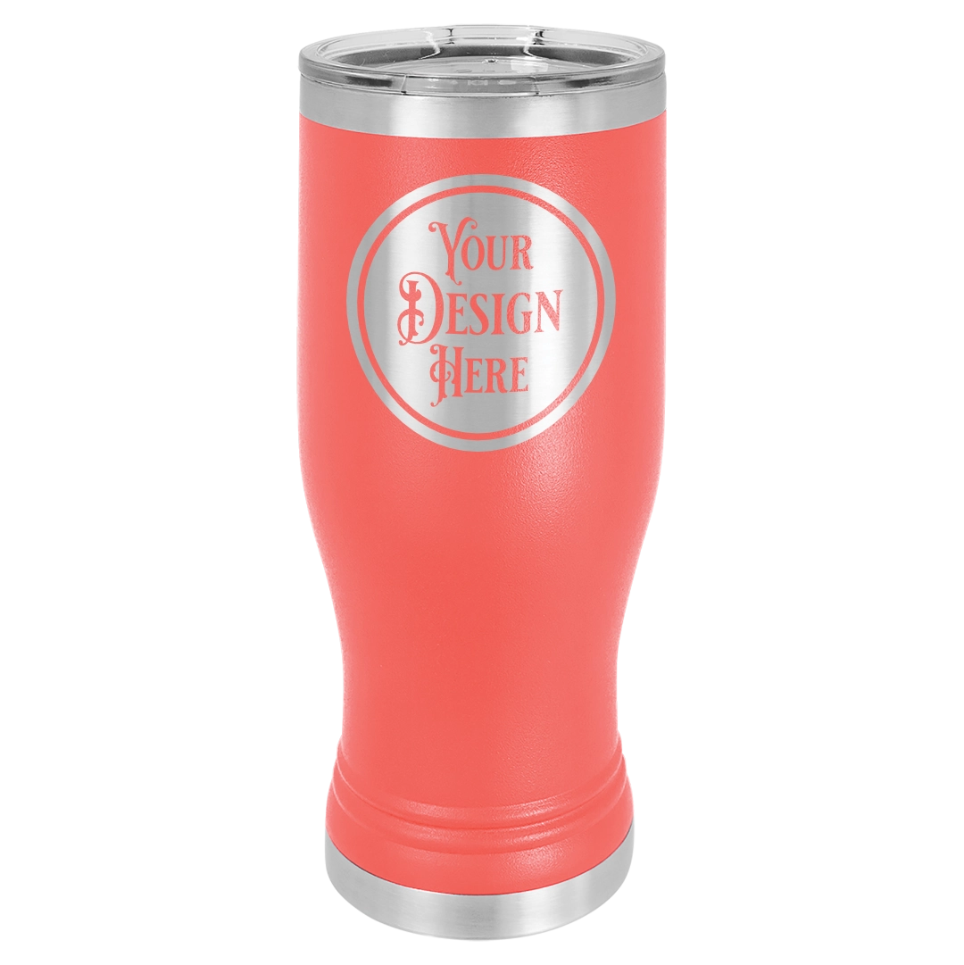 20oz Stainless Steel Pilsner Glass - Custom Laser Engraved