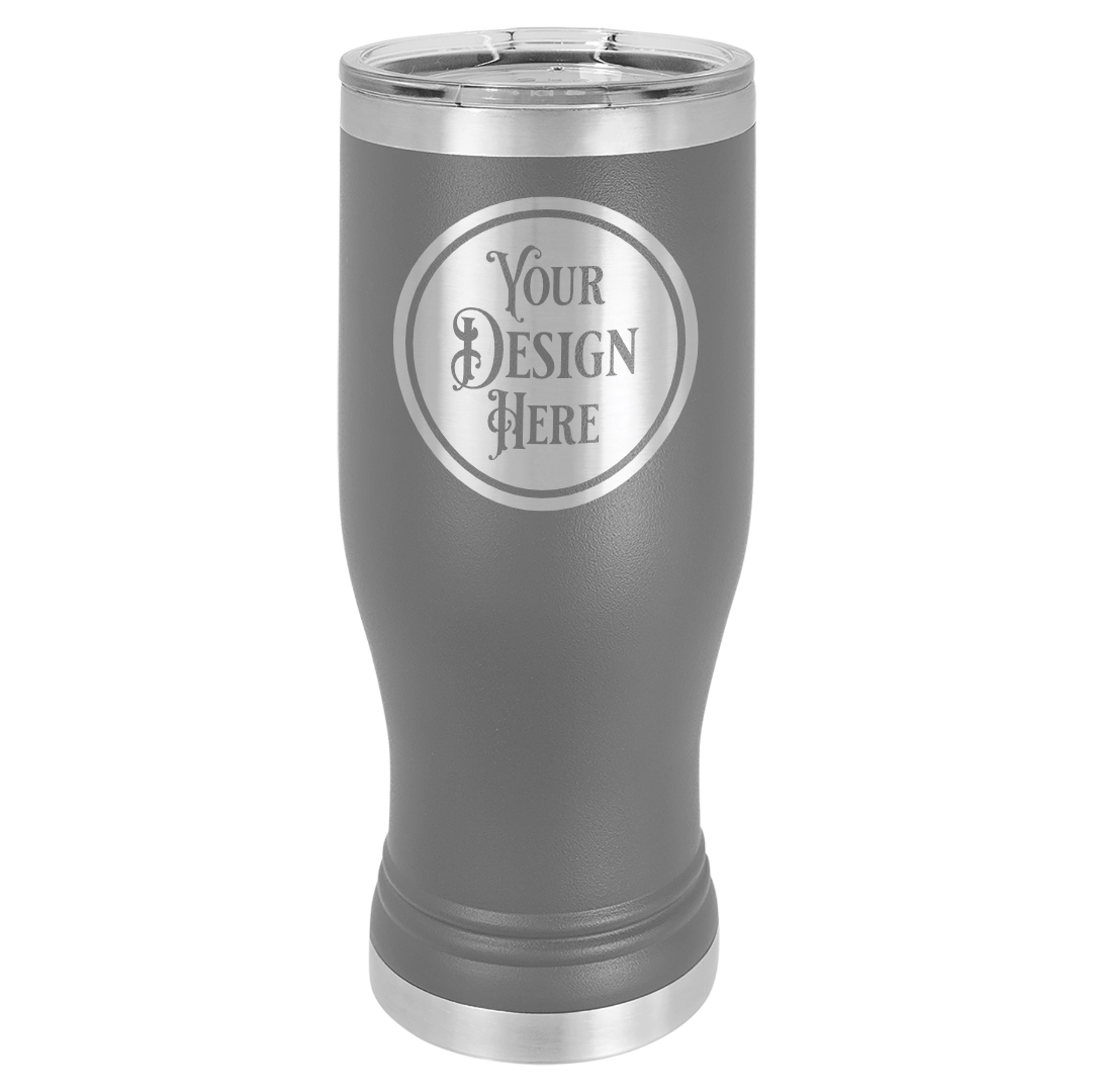 20oz Stainless Steel Pilsner Glass - Custom Laser Engraved