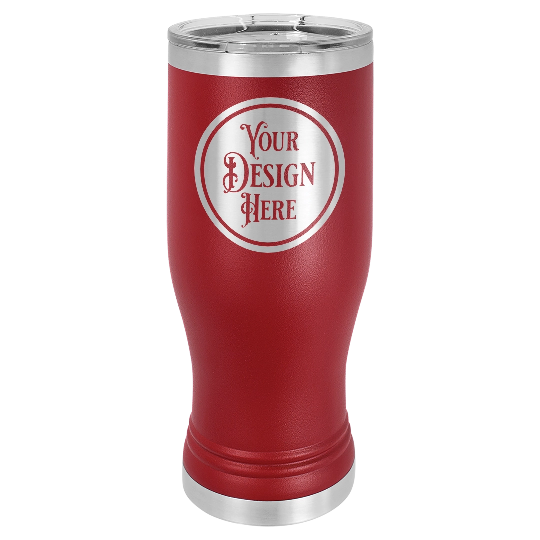 20oz Stainless Steel Pilsner Glass - Custom Laser Engraved