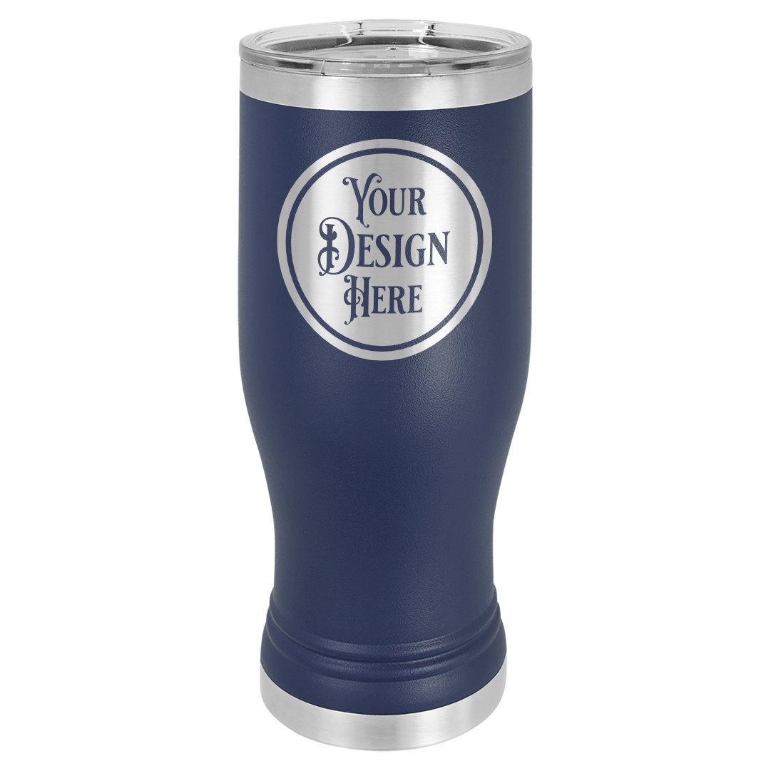 20oz Stainless Steel Pilsner Glass - Custom Laser Engraved