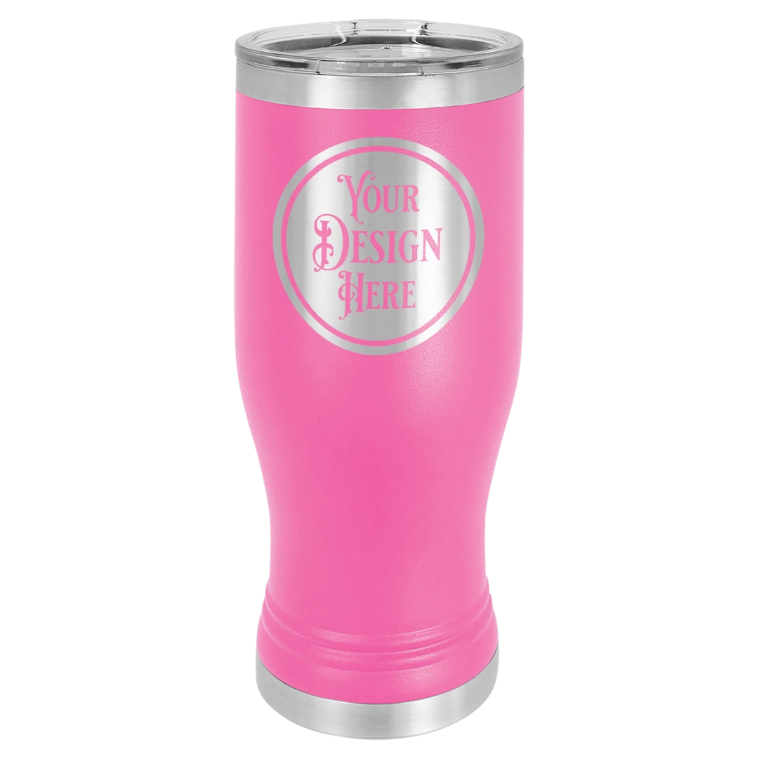 20oz Stainless Steel Pilsner Glass - Custom Laser Engraved