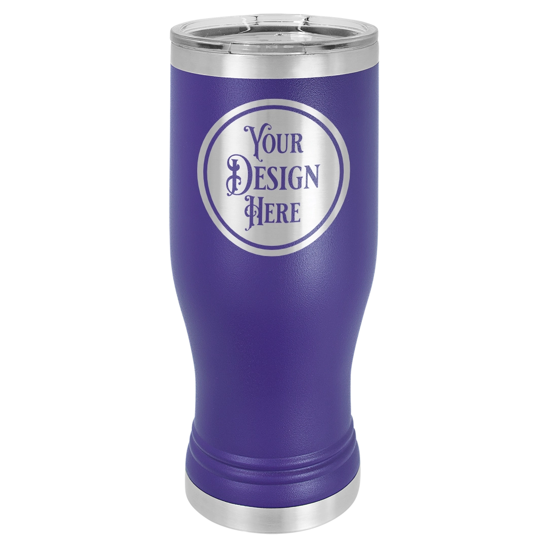 20oz Stainless Steel Pilsner Glass - Custom Laser Engraved