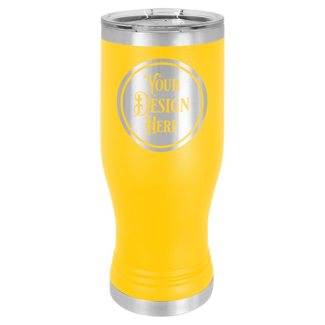 20oz Stainless Steel Pilsner Glass - Custom Laser Engraved