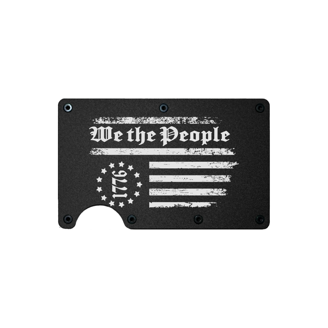 We The People 1776 - Metal Minimalist Wallet - RFID Blocking
