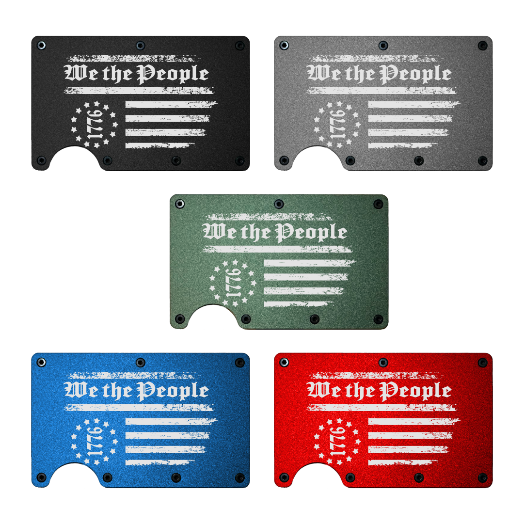 We The People 1776 - Metal Minimalist Wallet - RFID Blocking