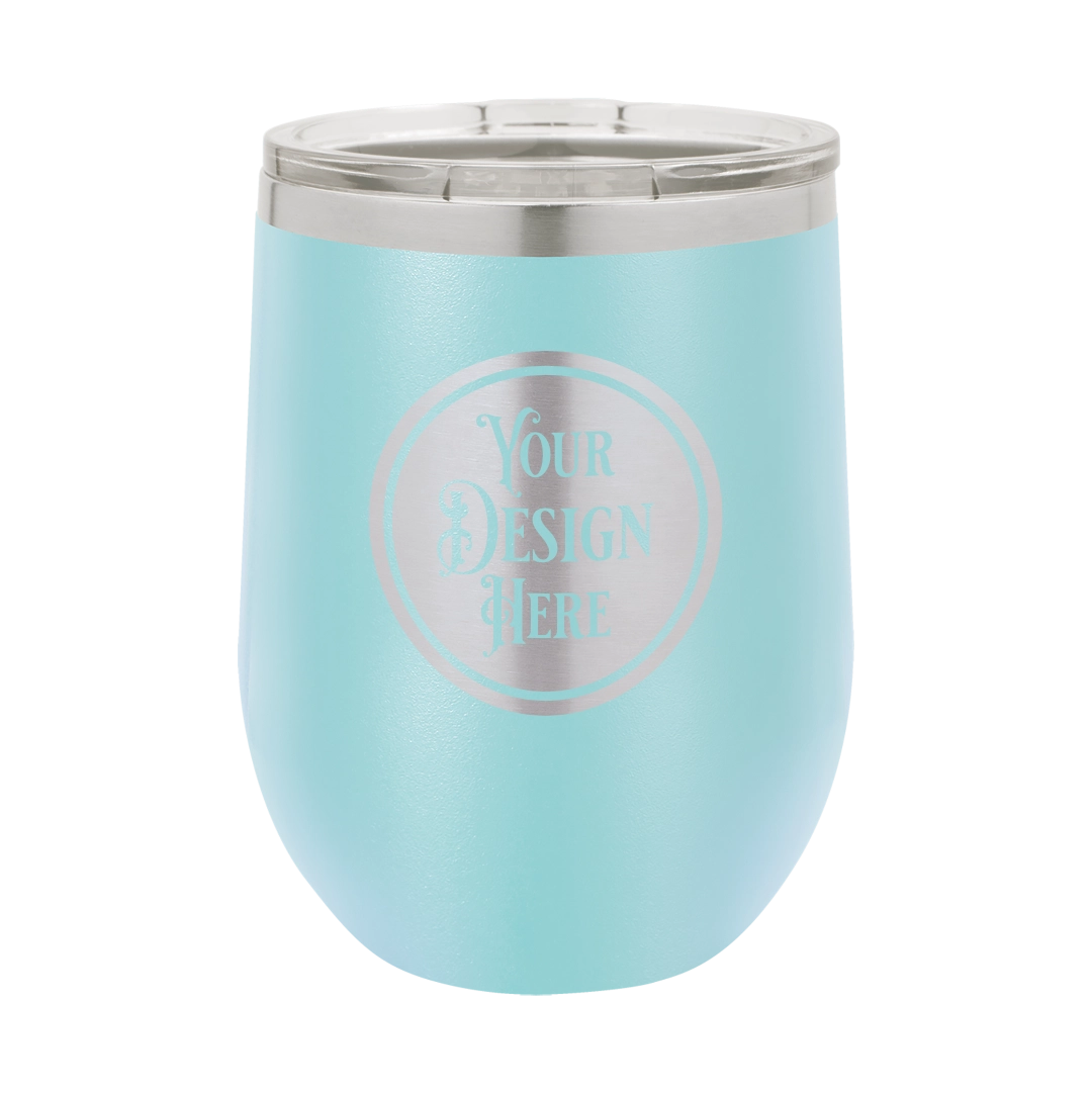 12oz Stainless Steel Wine Tumbler - Custom Laser Engraved