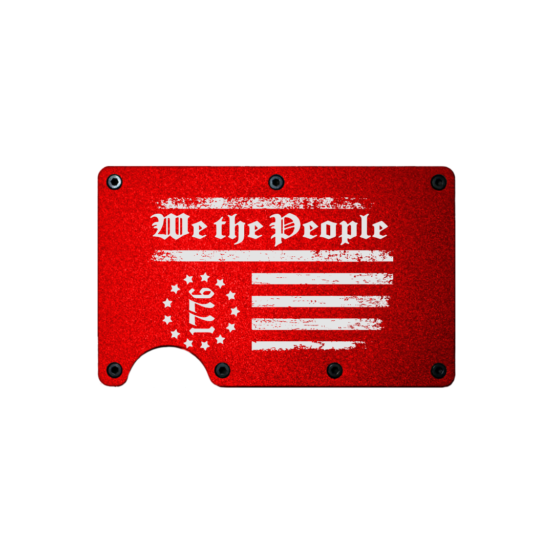 We The People 1776 - Metal Minimalist Wallet - RFID Blocking