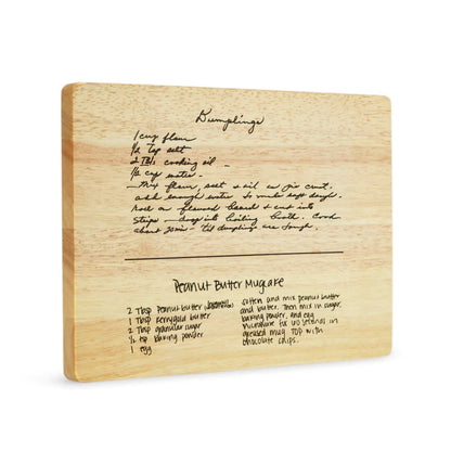 Engraved Handwritten Recipe Solid Wood Cutting Board (13.75" x 9.75")