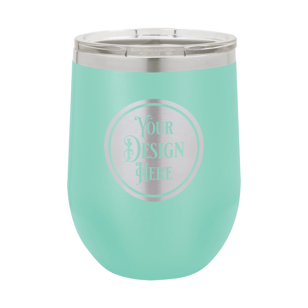 12oz Stainless Steel Wine Tumbler - Custom Laser Engraved