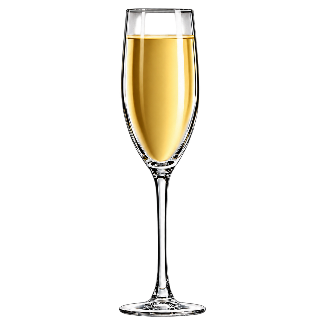 8 oz champagne flute with champagne