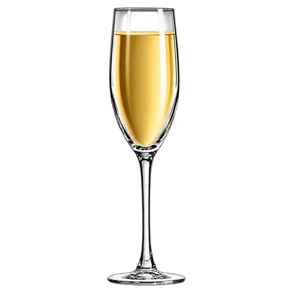 8 oz champagne flute with champagne