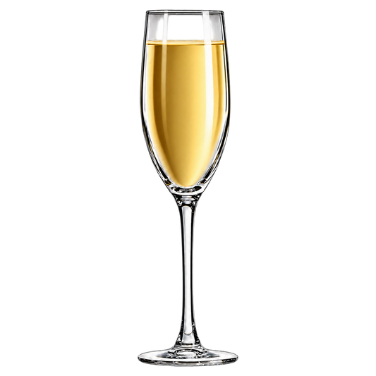 8 oz champagne flute with champagne