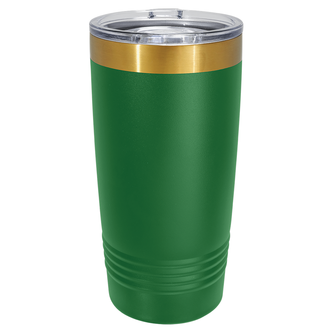 20 oz Bright Gold tumbler, Green