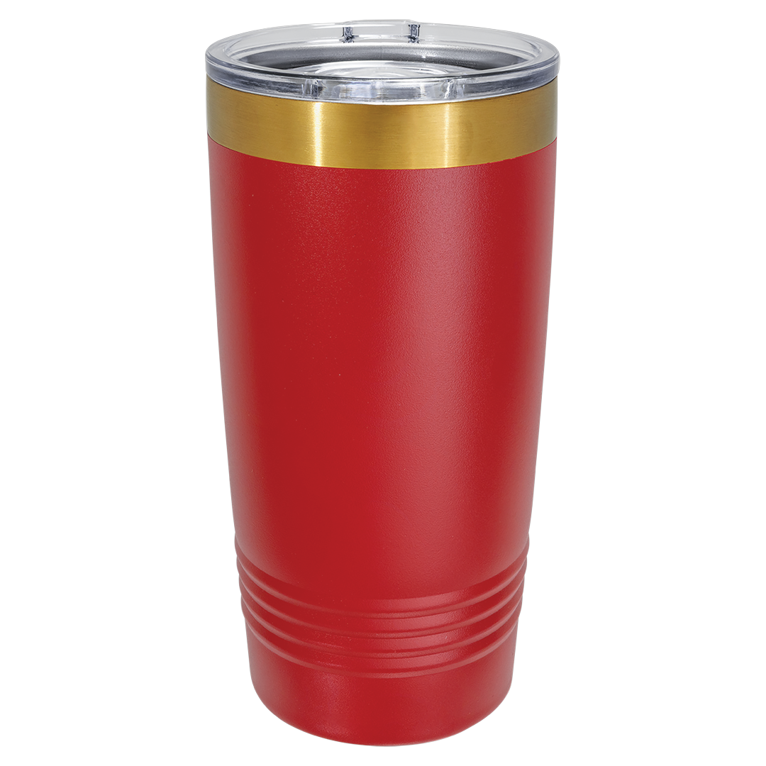 20 oz Bright Gold tumbler, Red