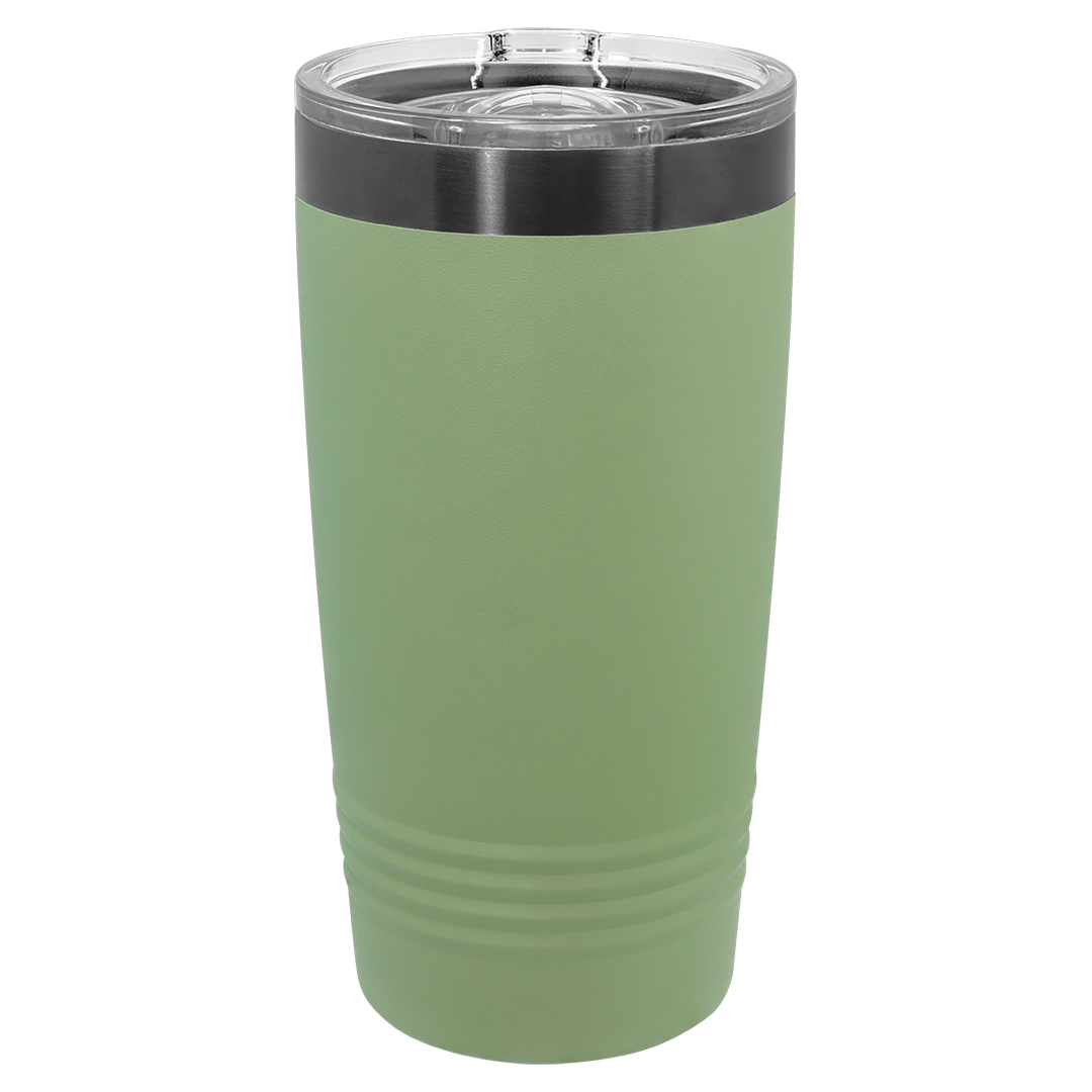 20 oz Ghost Black tumbler, Summer Sage
