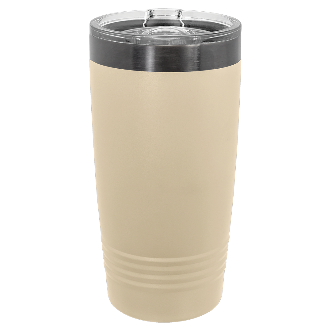 20 oz Ghost Black tumbler, Warm Sand