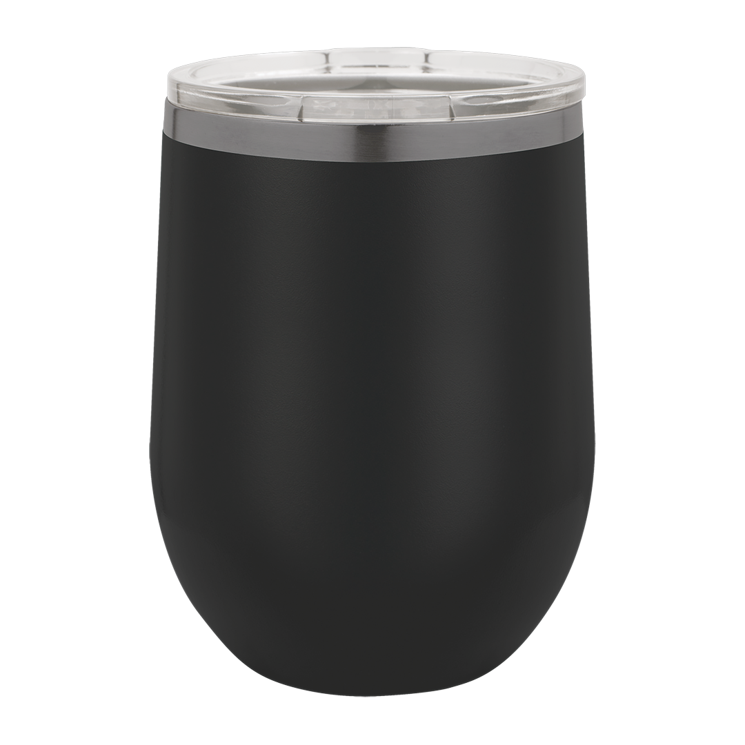 12 oz Ghost Black wine tumbler, Black