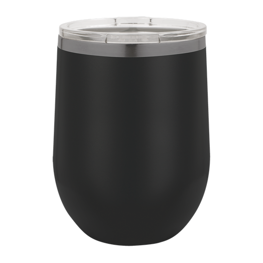 12 oz Ghost Black wine tumbler, Black