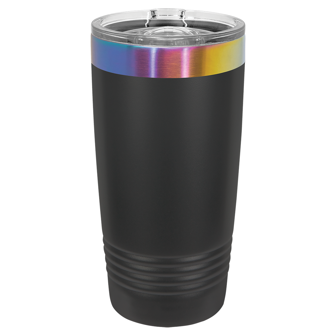 20 oz Rainbow Prism tumbler, Black