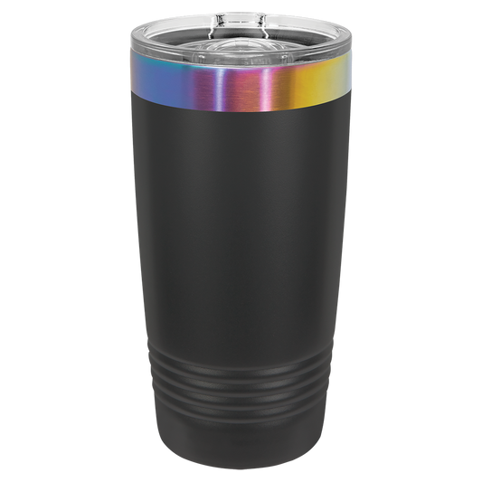 20 oz Rainbow Prism tumbler, Black