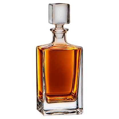 810 ml rectangle glass decanter with bourbon