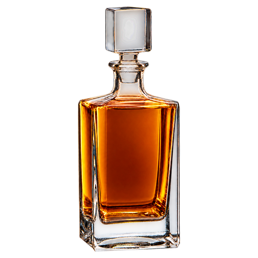 810 ml rectangle glass decanter with bourbon