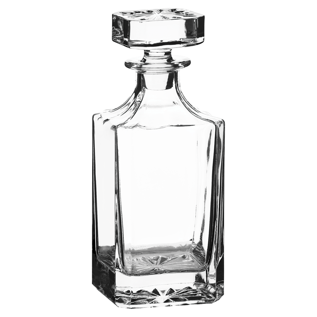 750 ml square glass decanter