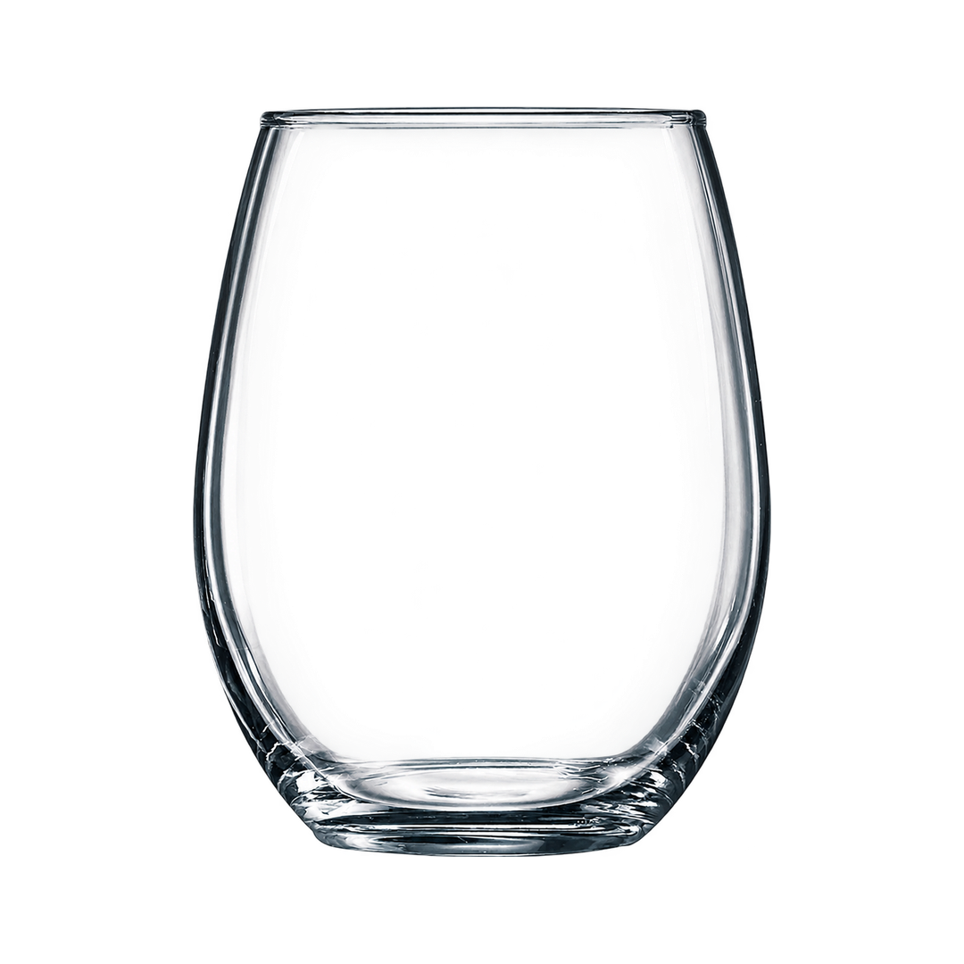 15 oz stemless wine glass