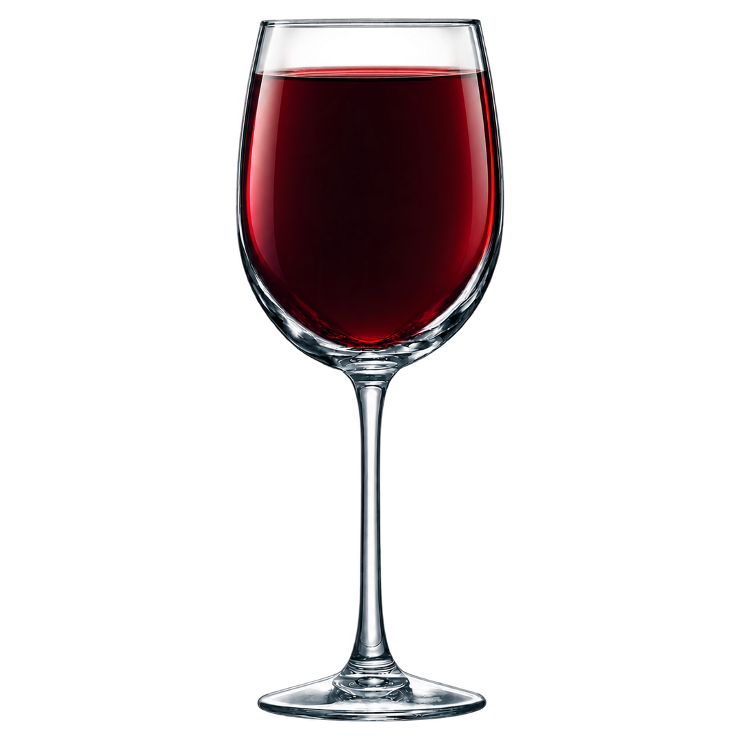 19 oz wine glass with red wine