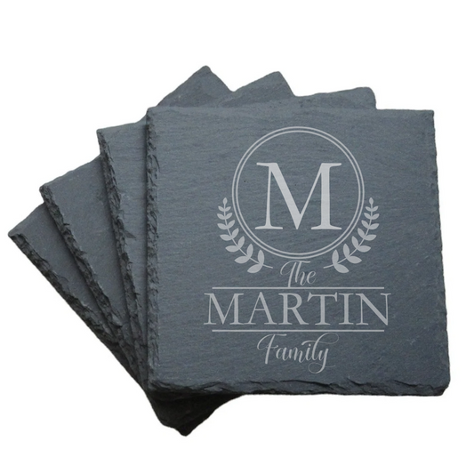 Monogram Tile Coasters Personalized Coasters – Louisville Laser Works